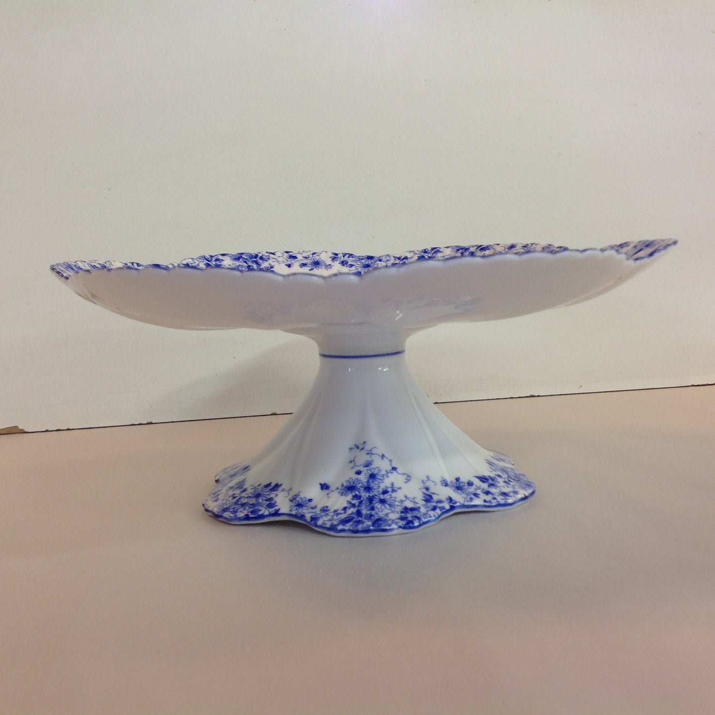 Antique Shelley Dainty Blue Cake Stand Plate