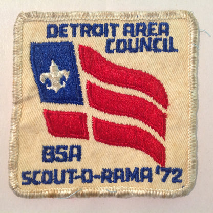 Vintage BSA Boys Scouts of America Patch Scout-O-Rama '72 Detroit Area Council