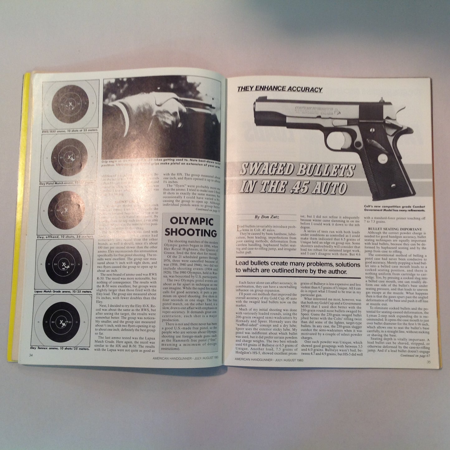 Vintage Jul/Aug 1983 American Handgunner Magazine Special Features For Handloaders Hammerli M152 World's Biggest Handgun Shoot