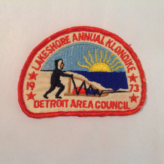 Vintage BSA Boys Scouts of America Patch Lakeshore Annual Klondike 1973 Detroit AC