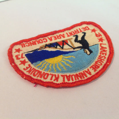 Vintage BSA Boys Scouts of America Patch Lakeshore Annual Klondike 1973 Detroit AC