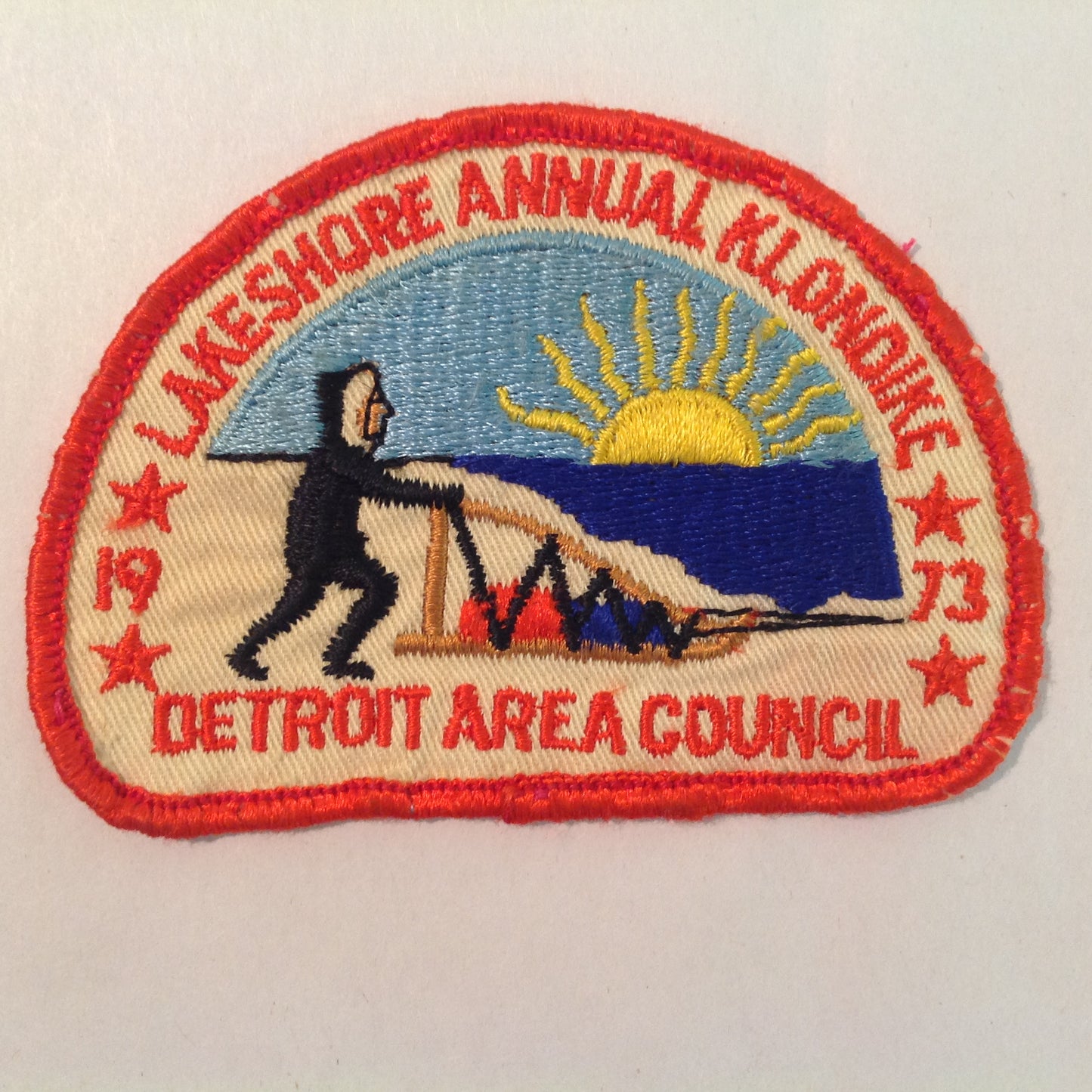 Vintage BSA Boys Scouts of America Patch Lakeshore Annual Klondike 1973 Detroit AC