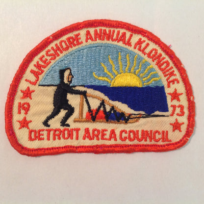 Vintage BSA Boys Scouts of America Patch Lakeshore Annual Klondike 1973 Detroit AC