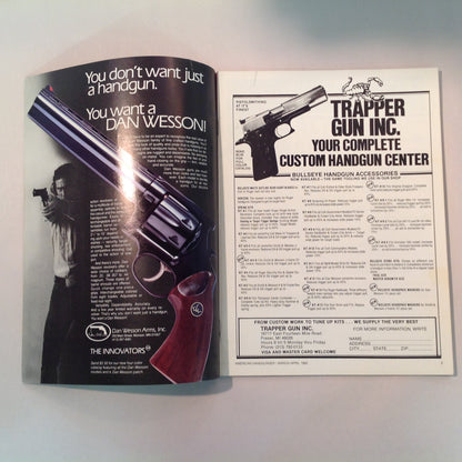 Vintage Mar/Apr 1982 American Handgunner Magazine Junkyard Dog Loads The Superbullet Hammerli 232 Let's Talk Basic Pistol
