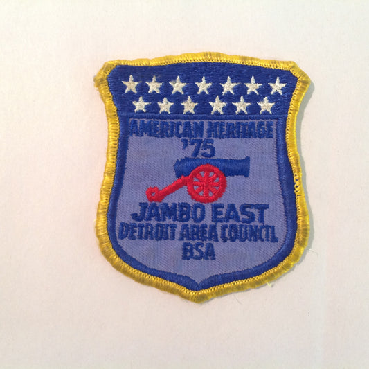 Vintage BSA Boys Scouts of America Patch American Heritage '75 Jambo East Detroit Area Council