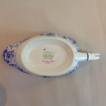 Antique Shelley Dainty Blue 2 Piece Gravy Boat and Platter