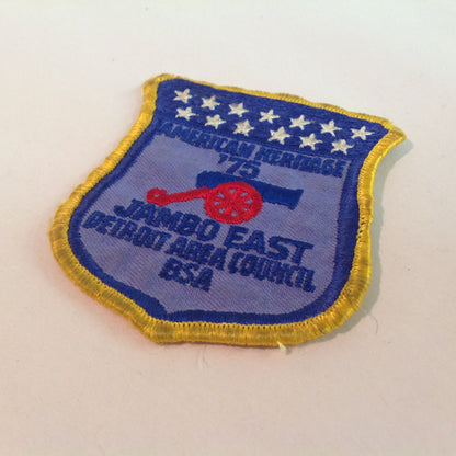 Vintage BSA Boys Scouts of America Patch American Heritage '75 Jambo East Detroit Area Council