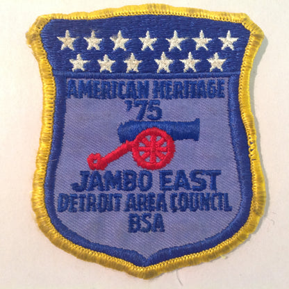 Vintage BSA Boys Scouts of America Patch American Heritage '75 Jambo East Detroit Area Council