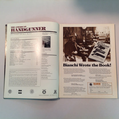 Vintage Jul/Aug 1979 The American Handgunner Magazine .357 NOT For Big Game Bianchi's Blue Steel and Gun Leather Test Reports