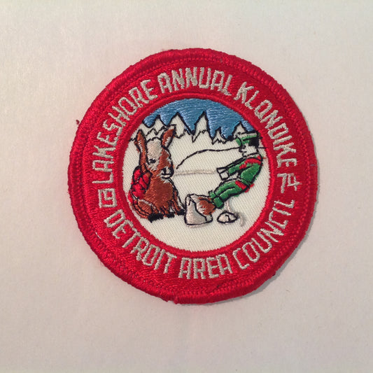 Vintage BSA Boy Scouts America Patch 1974 Lakeshore Annual Klondike Detroit Area DAC