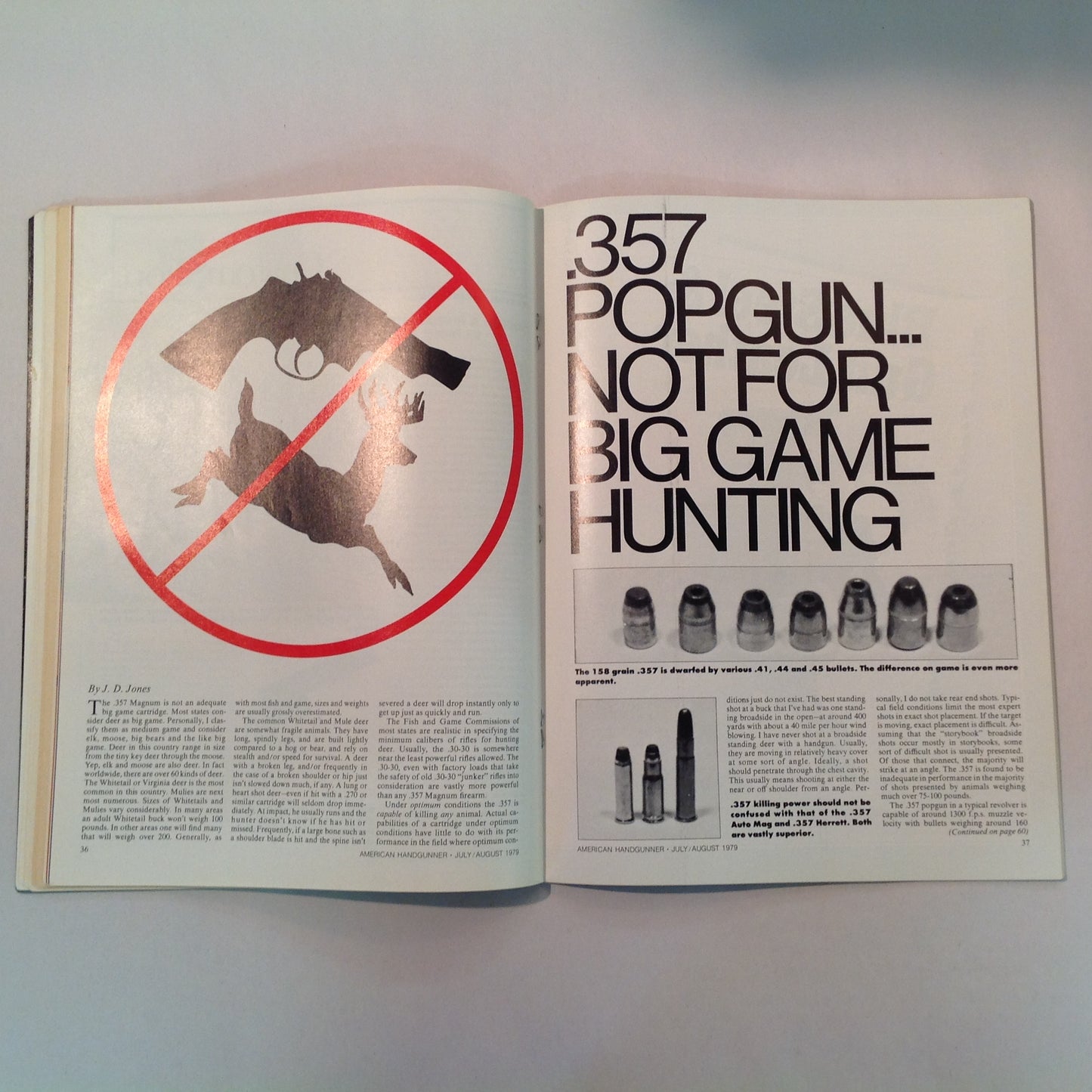 Vintage Jul/Aug 1979 The American Handgunner Magazine .357 NOT For Big Game Bianchi's Blue Steel and Gun Leather Test Reports