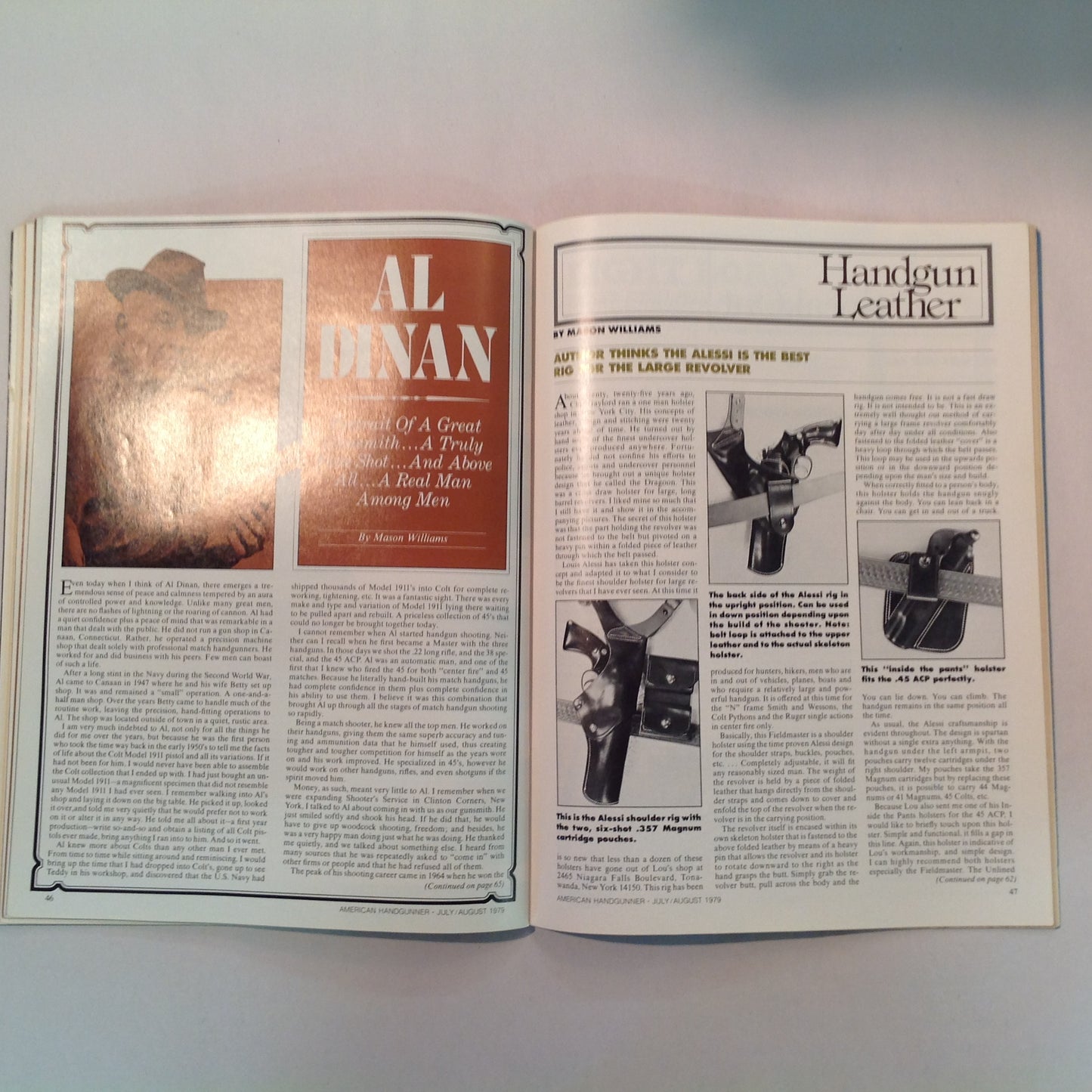 Vintage Jul/Aug 1979 The American Handgunner Magazine .357 NOT For Big Game Bianchi's Blue Steel and Gun Leather Test Reports