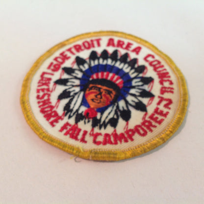 Vintage BSA Boy Scouts America Patch 1972 Lakeshore Fall Camporee DAC Chief's Head