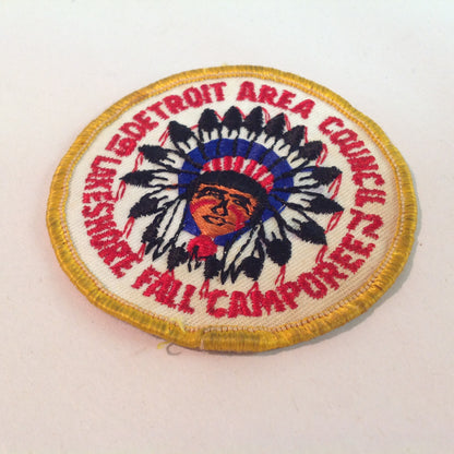 Vintage BSA Boy Scouts America Patch 1972 Lakeshore Fall Camporee DAC Chief's Head