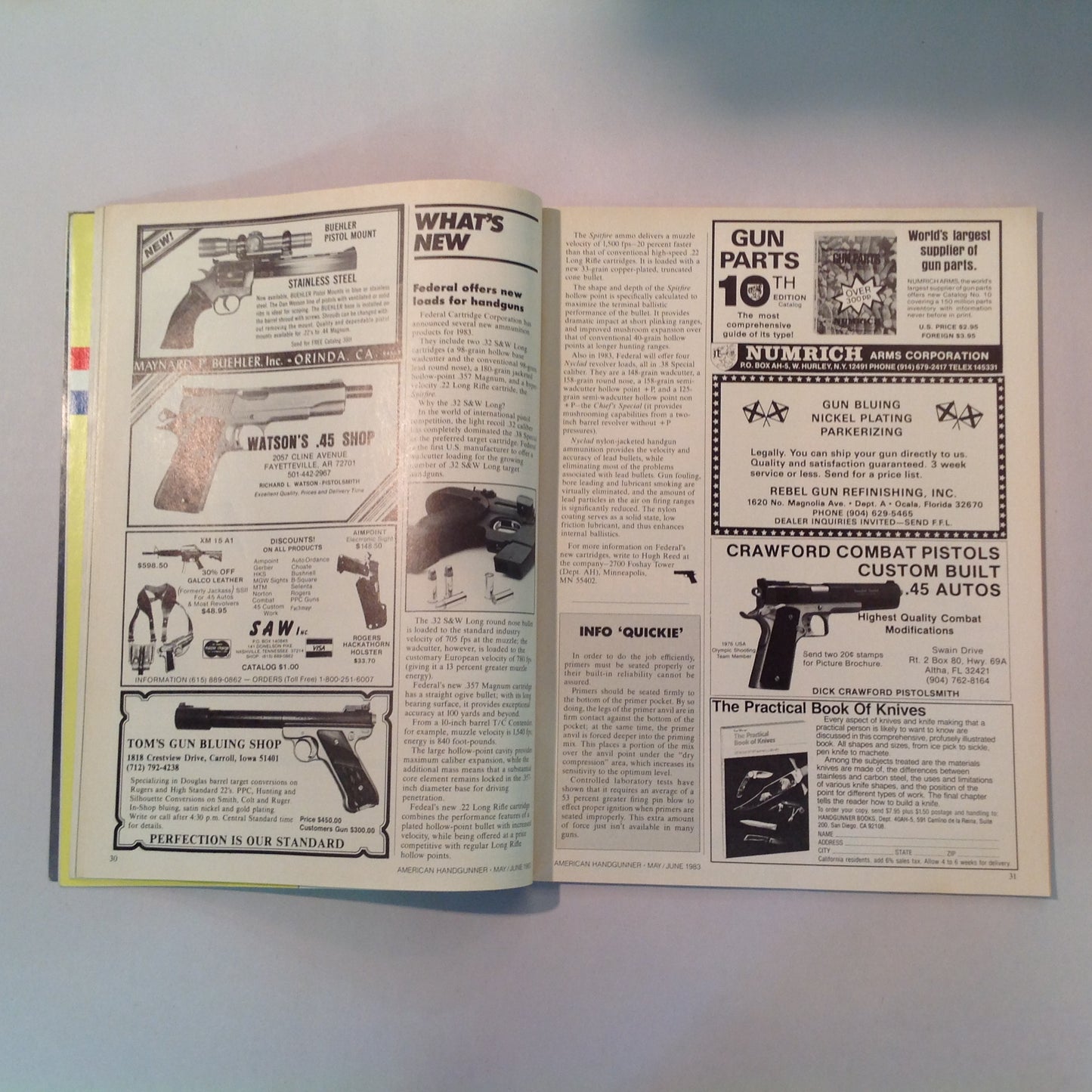 Vintage May/Jun 1983 American Handgunner Magazine Service Pistol Controversy PPC Revolvers Coonan .357 Auto Pistol Dump the .38 Special?