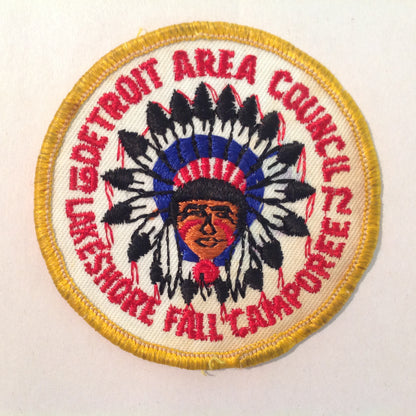 Vintage BSA Boy Scouts America Patch 1972 Lakeshore Fall Camporee DAC Chief's Head