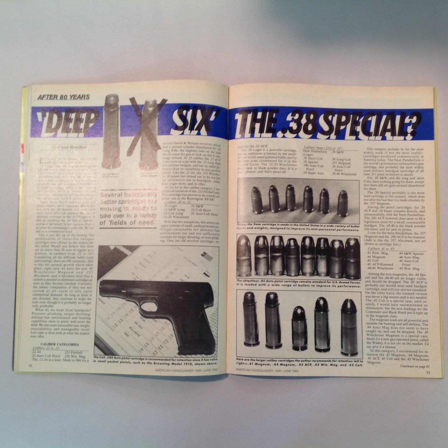 Vintage May/Jun 1983 American Handgunner Magazine Service Pistol Controversy PPC Revolvers Coonan .357 Auto Pistol Dump the .38 Special?