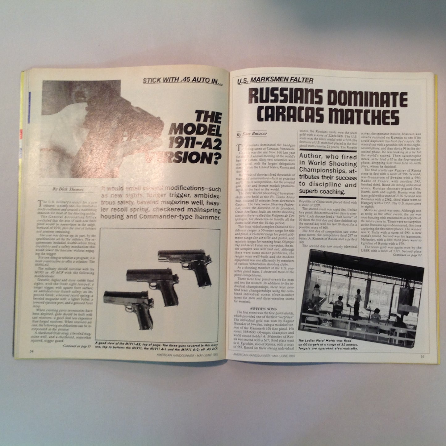Vintage May/Jun 1983 American Handgunner Magazine Service Pistol Controversy PPC Revolvers Coonan .357 Auto Pistol Dump the .38 Special?