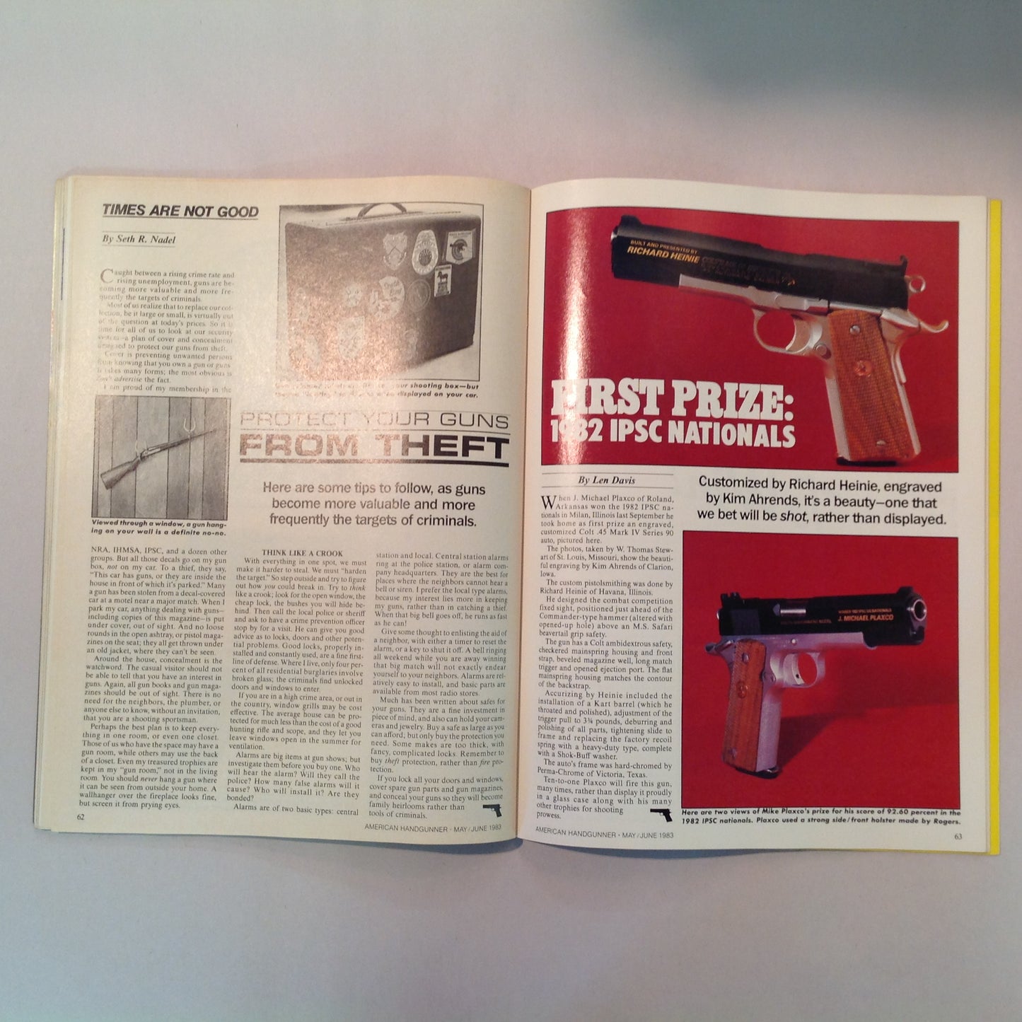 Vintage May/Jun 1983 American Handgunner Magazine Service Pistol Controversy PPC Revolvers Coonan .357 Auto Pistol Dump the .38 Special?