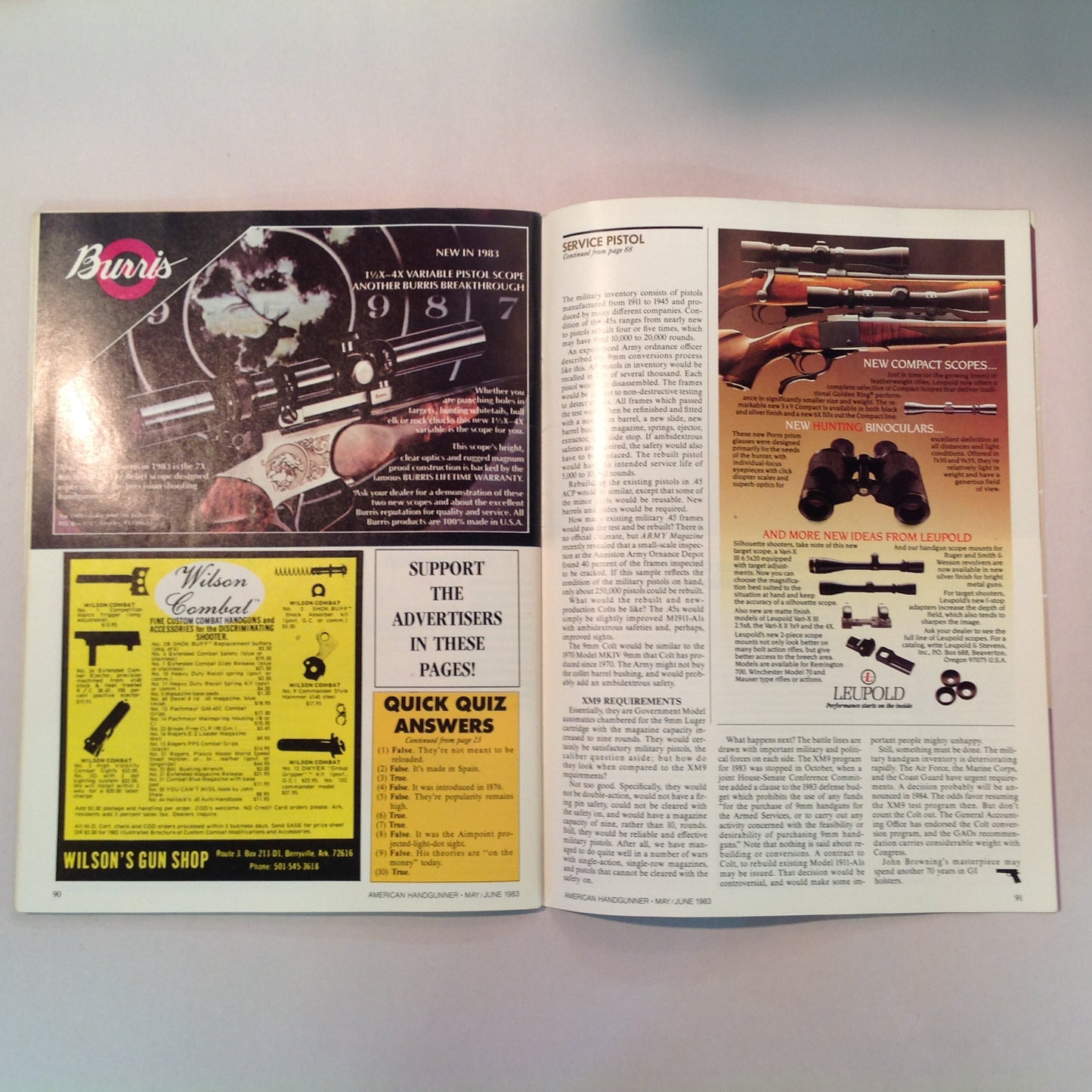 Vintage May/Jun 1983 American Handgunner Magazine Service Pistol Controversy PPC Revolvers Coonan .357 Auto Pistol Dump the .38 Special?