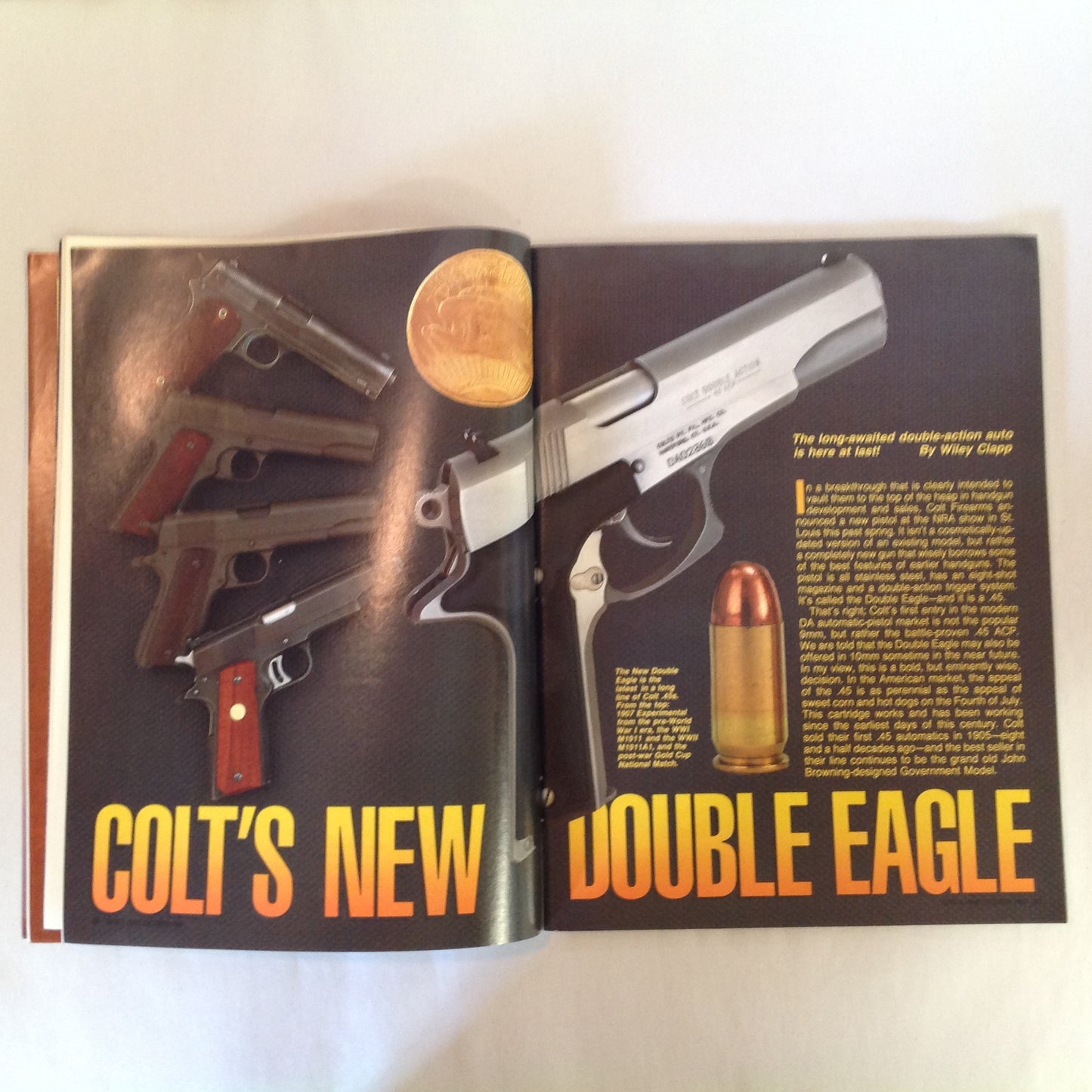 Vintage Dec 1989 Guns & Ammo Magazine Colt's Double-Action .45
