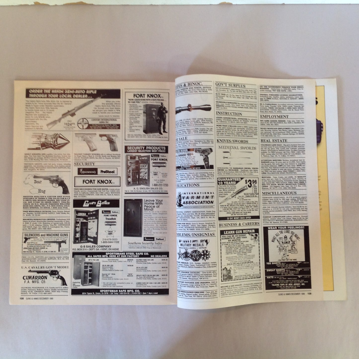 Vintage Dec 1989 Guns & Ammo Magazine Colt's Double-Action .45