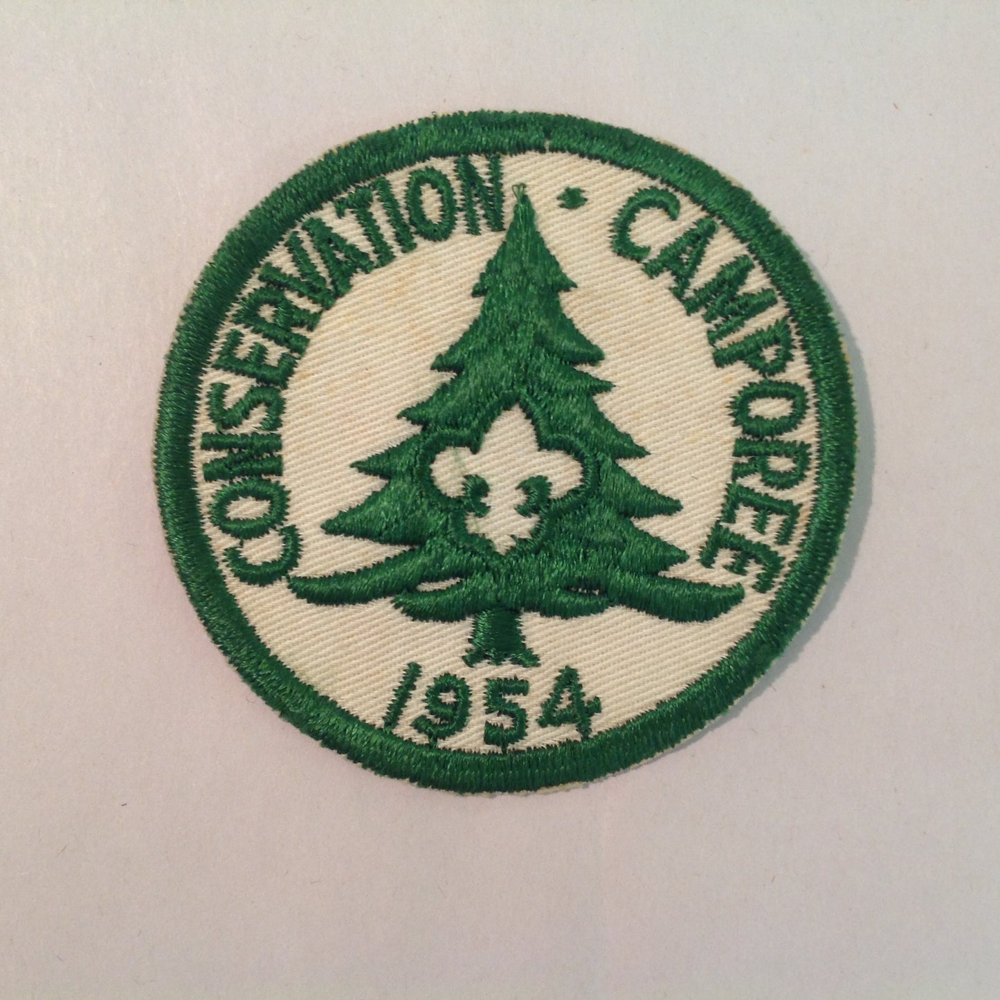 Vintage 1954 Boy Scouts of America BSA Patch Conservation Camporee Pine Tree
