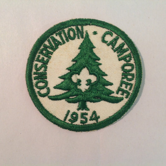 Vintage 1954 Boy Scouts of America BSA Patch Conservation Camporee Pine Tree