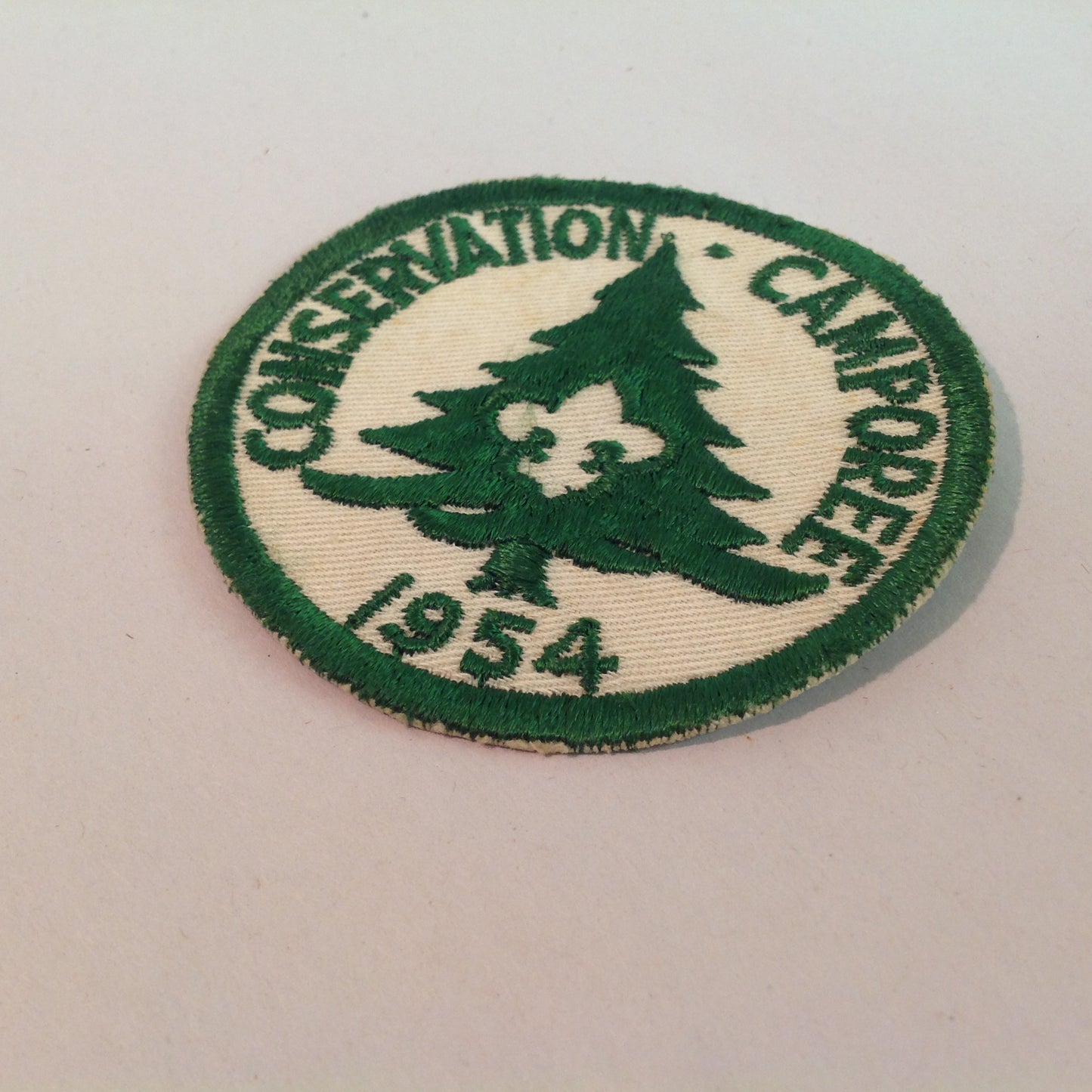 Vintage 1954 Boy Scouts of America BSA Patch Conservation Camporee Pine Tree