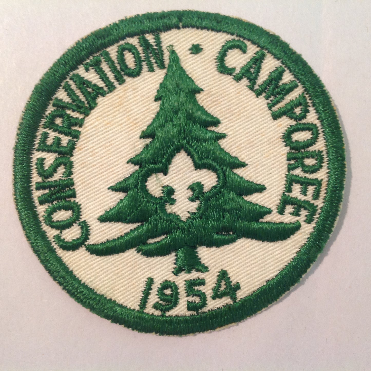 Vintage 1954 Boy Scouts of America BSA Patch Conservation Camporee Pine Tree