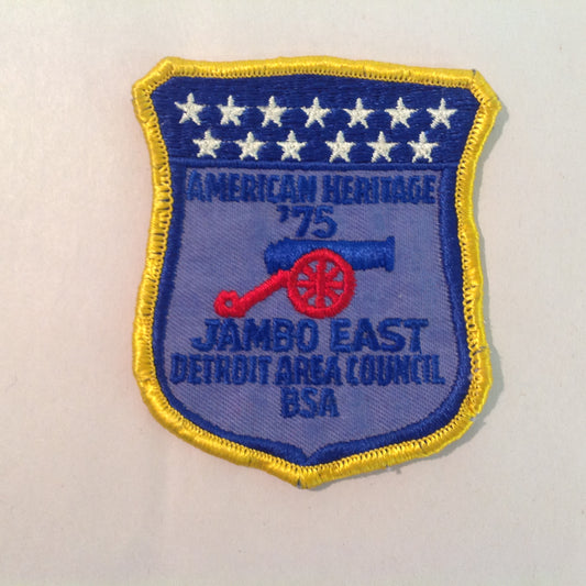 Vintage BSA Boys Scouts of America Patch American Heritage '75 Jambo East Detroit AC