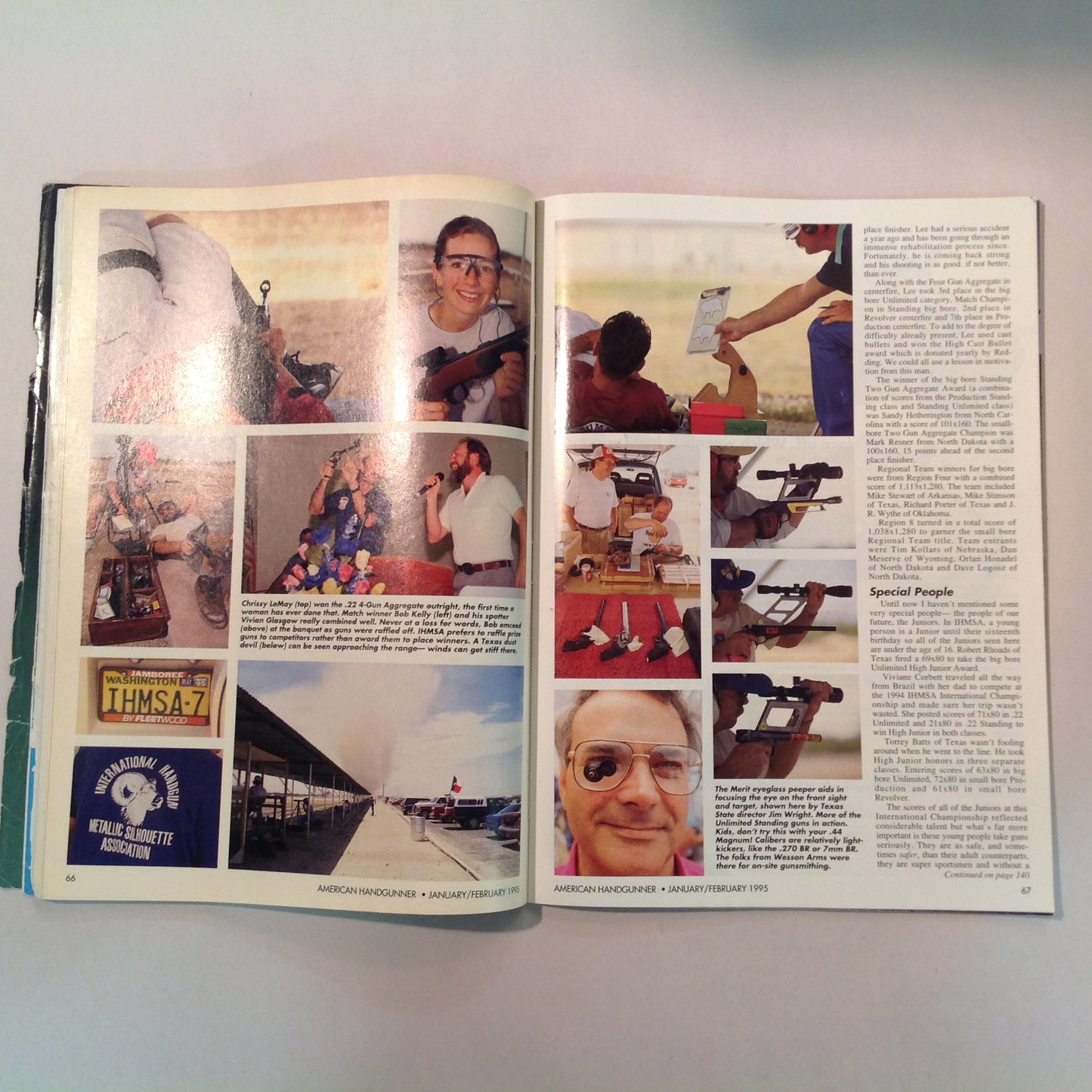 Vintage Jan/Feb 1995 American Handgunner Magazine Laser Fire Custom Ruger AYOOB Gunfight Survival The Medusa Gun Tactical Taurus