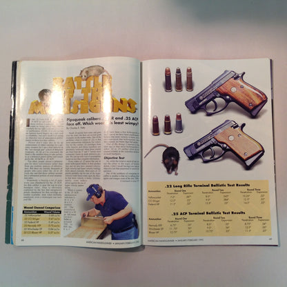 Vintage Jan/Feb 1995 American Handgunner Magazine Laser Fire Custom Ruger AYOOB Gunfight Survival The Medusa Gun Tactical Taurus