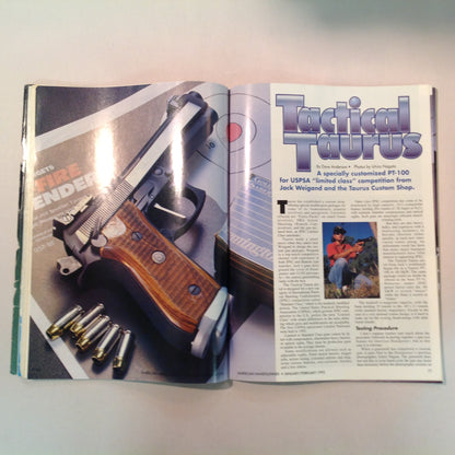 Vintage Jan/Feb 1995 American Handgunner Magazine Laser Fire Custom Ruger AYOOB Gunfight Survival The Medusa Gun Tactical Taurus