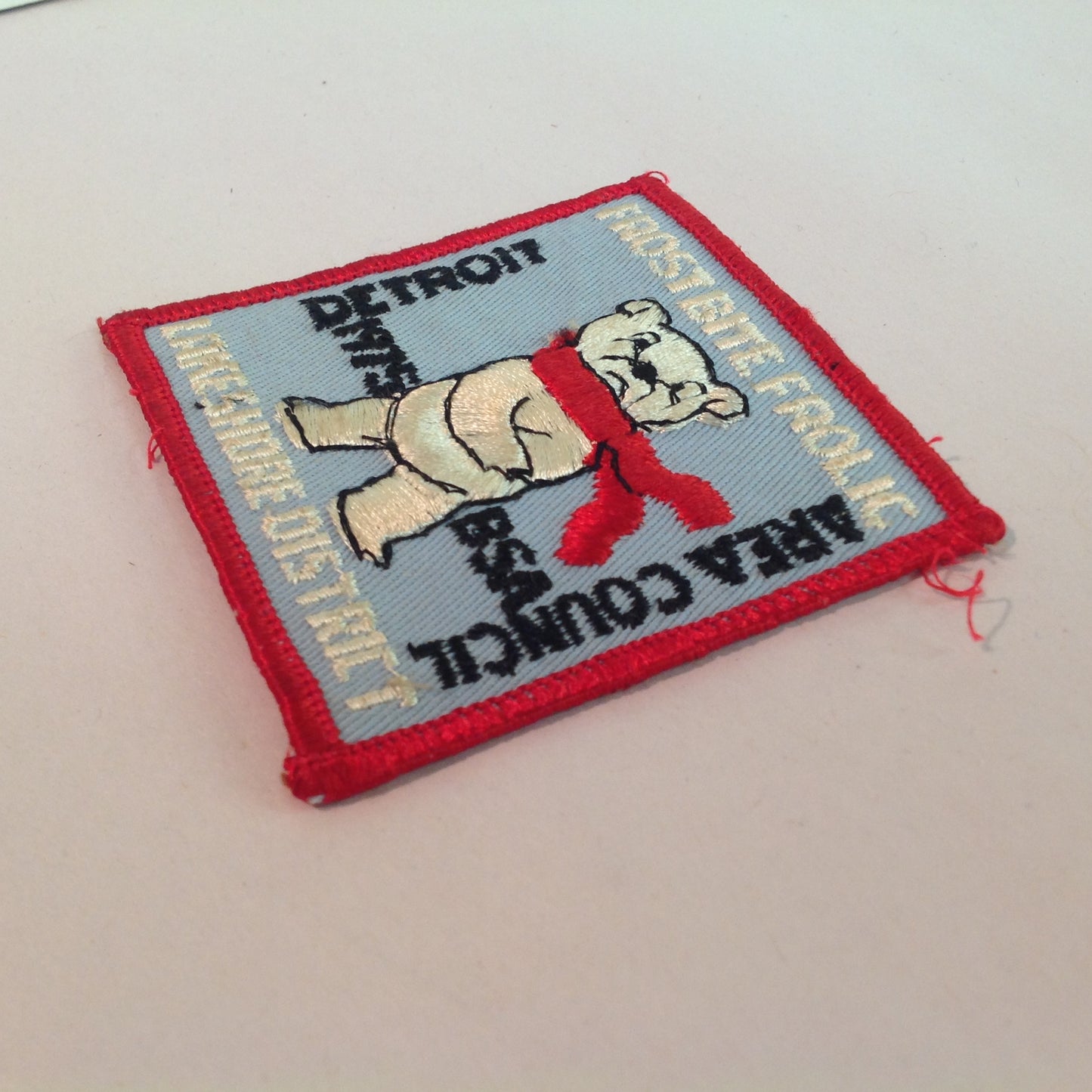 Vintage BSA Boys Scouts of America Patch DAC Frost Bite Frolic 1975 Lakeshore District