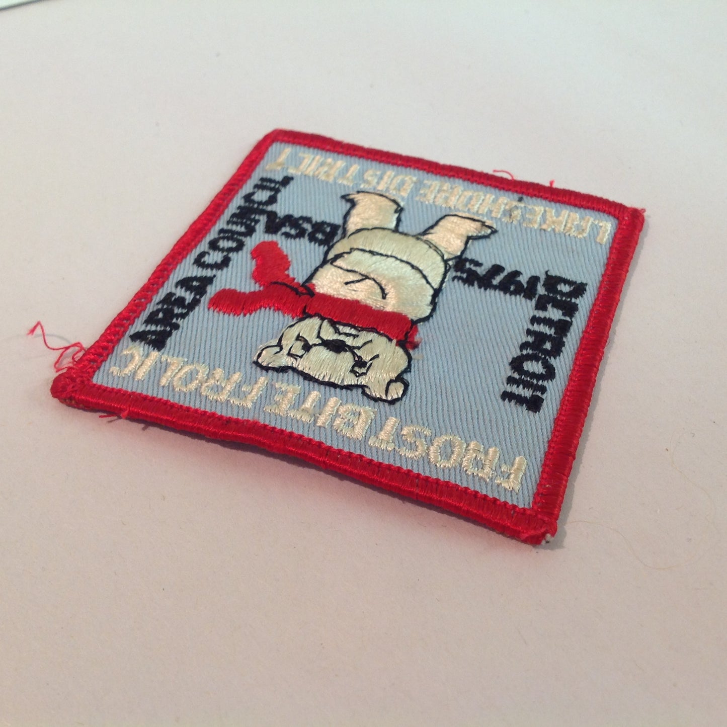 Vintage BSA Boys Scouts of America Patch DAC Frost Bite Frolic 1975 Lakeshore District