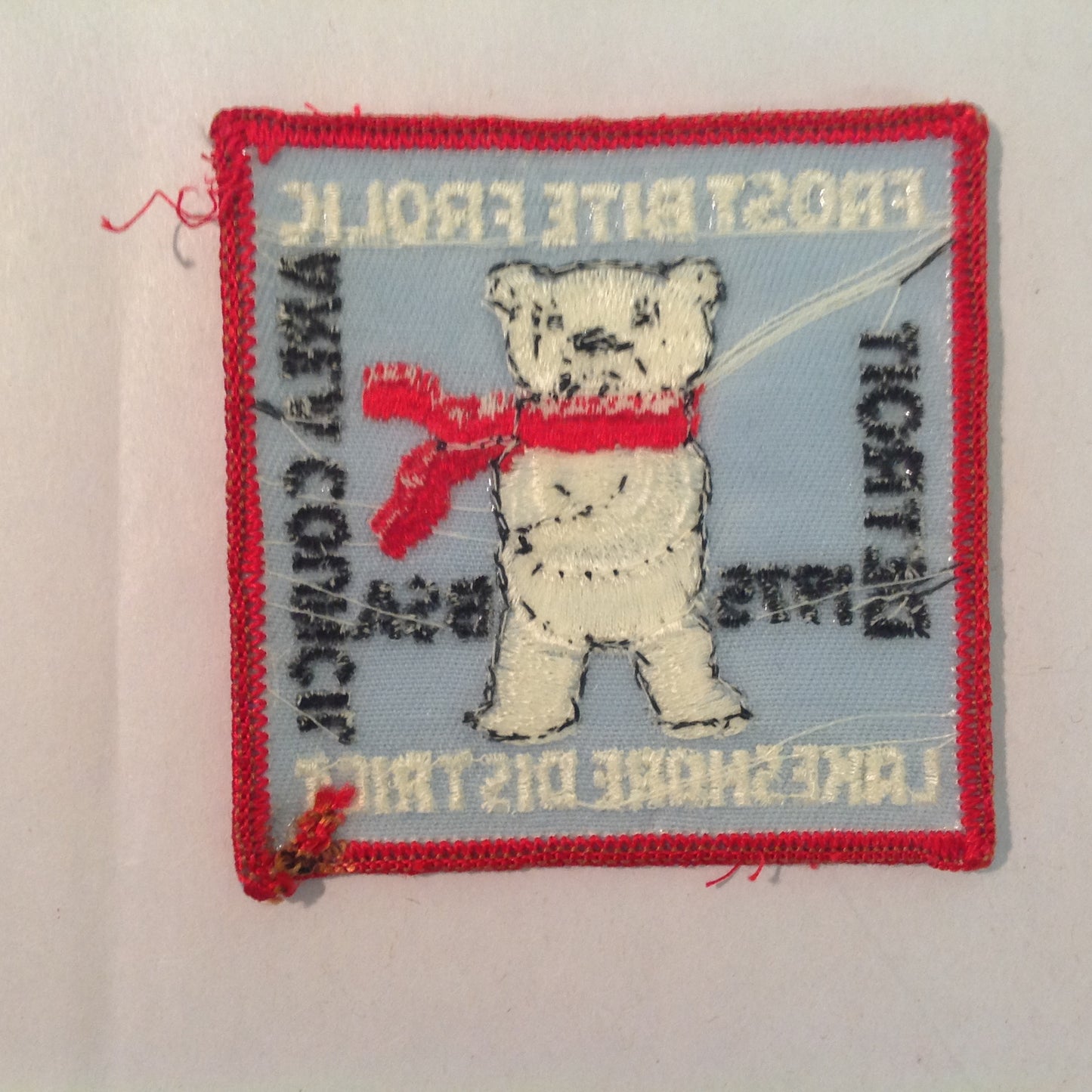 Vintage BSA Boys Scouts of America Patch DAC Frost Bite Frolic 1975 Lakeshore District