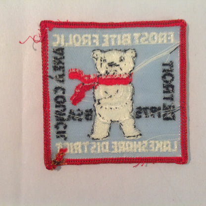Vintage BSA Boys Scouts of America Patch DAC Frost Bite Frolic 1975 Lakeshore District