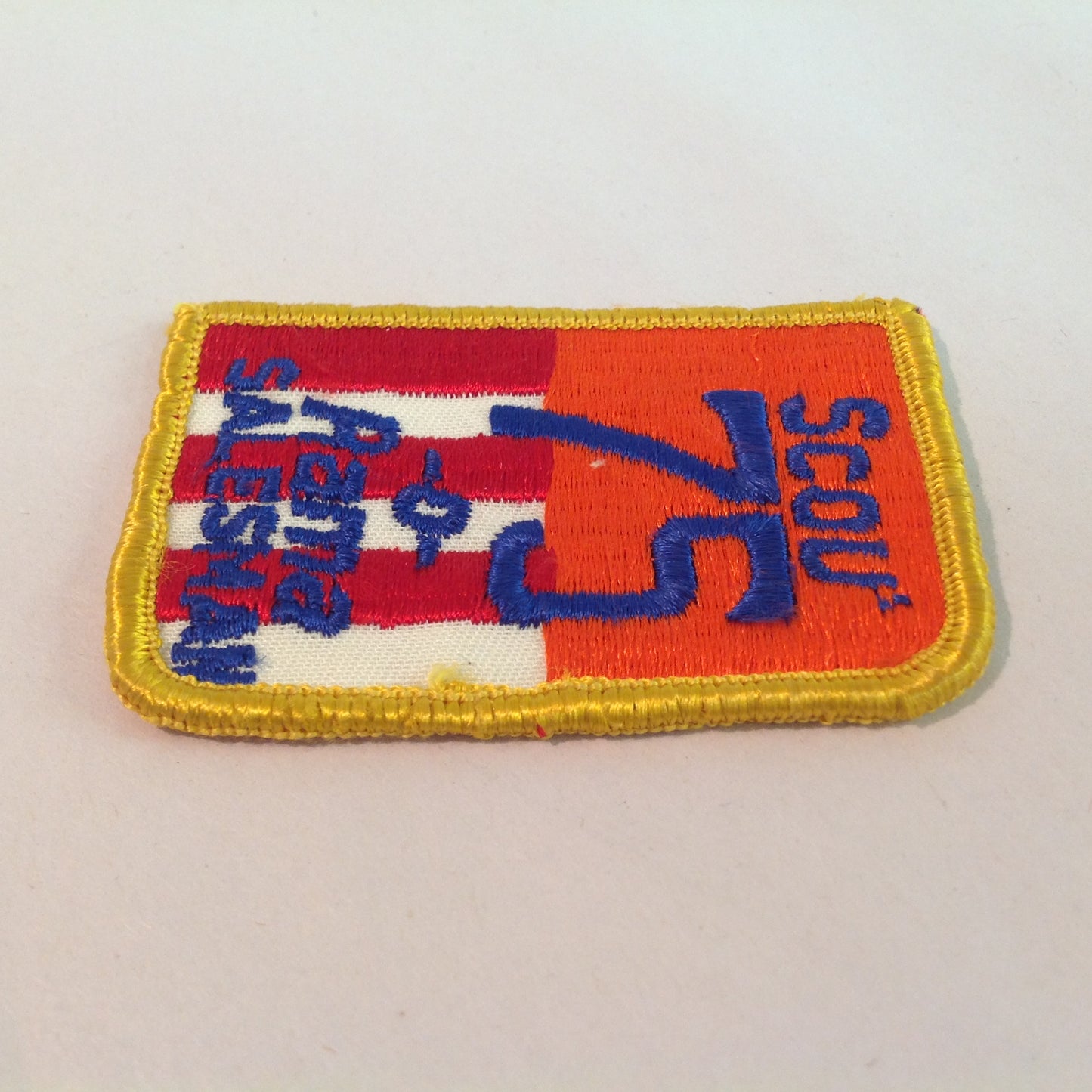 Vintage 1975 Boy Scouts of America BSA Patch Scout-0-Rama 75 Salesman Rectangle