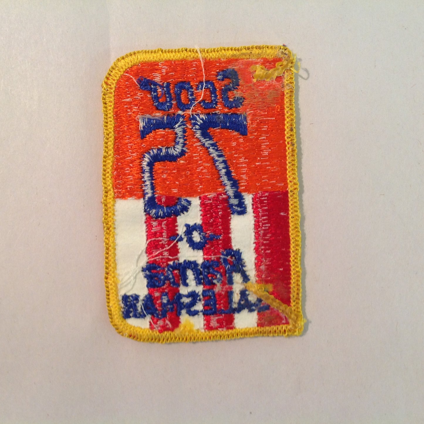 Vintage 1975 Boy Scouts of America BSA Patch Scout-0-Rama 75 Salesman Rectangle