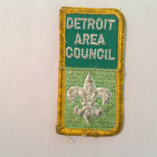 Vintage 1970's Boy Scouts of America BSA Patch Detroit Area Council Rectangle