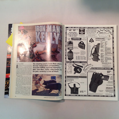 Vintage Jul/Aug 1995 American Handgunner Magazine Fat Mag .45 Sixguns With Class How to Test a Handgun Ruger P-94 9mm