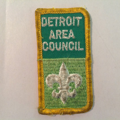 Vintage 1970's Boy Scouts of America BSA Patch Detroit Area Council Rectangle