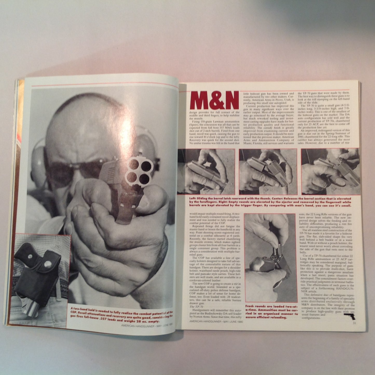 Vintage May/Jun 1980 The American Handgunner Magazine Guns and Gear IHMS Handgun Hunting African Style C.O.P. & TP-70 Winning Techniques