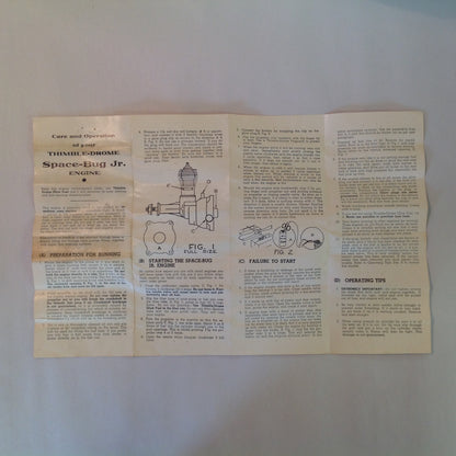 Vintage Care and Operation of Your Thimble-Drome RR-1 Engine Instructions Guide