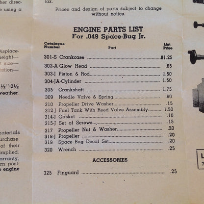 Vintage Care and Operation of Your Thimble-Drome RR-1 Engine Instructions Guide