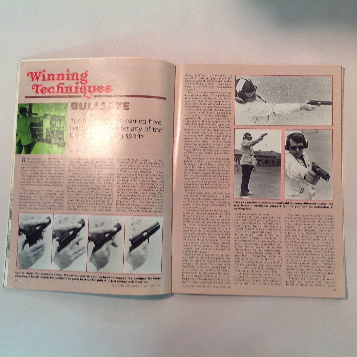 Vintage May/Jun 1980 The American Handgunner Magazine Guns and Gear IHMS Handgun Hunting African Style C.O.P. & TP-70 Winning Techniques