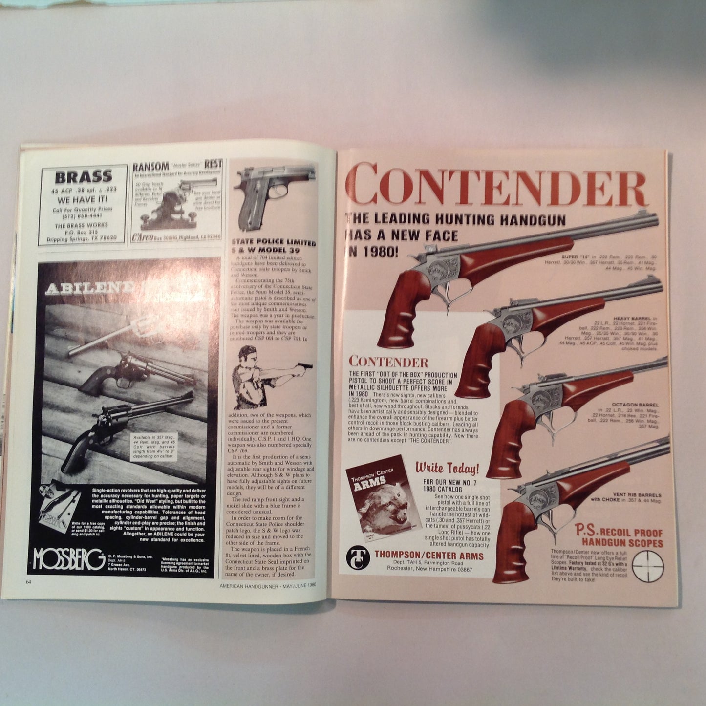 Vintage May/Jun 1980 The American Handgunner Magazine Guns and Gear IHMS Handgun Hunting African Style C.O.P. & TP-70 Winning Techniques