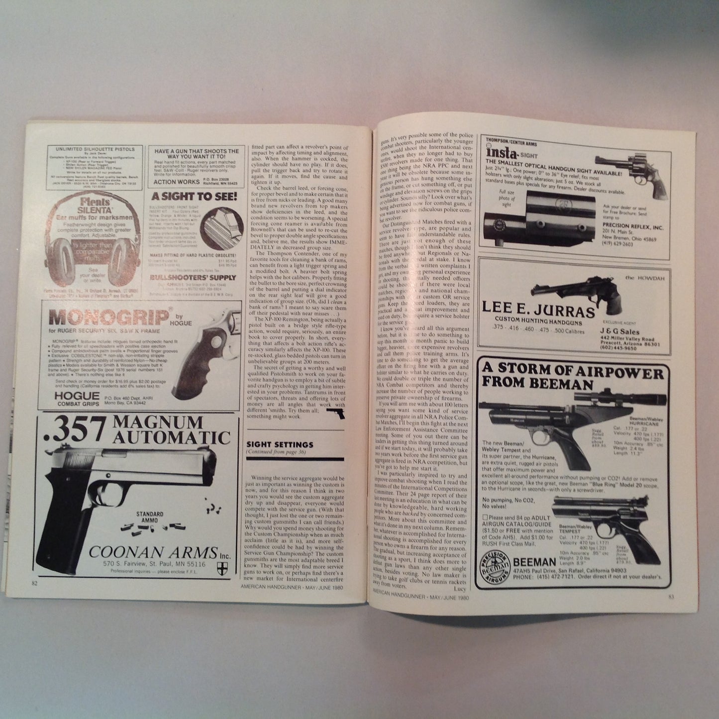 Vintage May/Jun 1980 The American Handgunner Magazine Guns and Gear IHMS Handgun Hunting African Style C.O.P. & TP-70 Winning Techniques