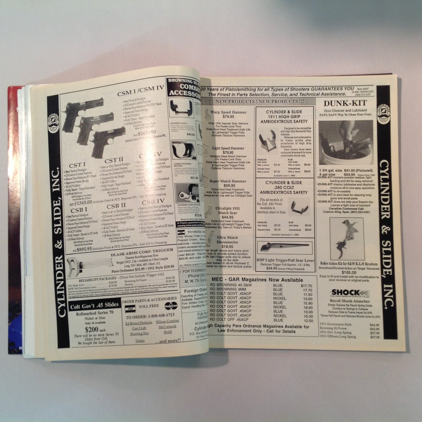 Vintage Jan/Feb 1996 American Handgunner Magazine Street Survival Ultra Compact .45 Club 10 Die Yuppie Scum!